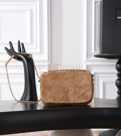 SAINT LAURENT YSL JAMIE 4.3 BAG SUEDE LEATHER CAMEL BROWN 20*12*7CM 809696 MASTER QUALITY