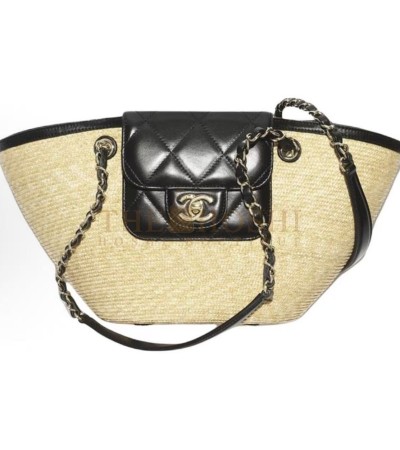 CHANEL 26C TOTE BAG BLACK STRAW LARGE（26×54×18CM） MASTER QUALITY